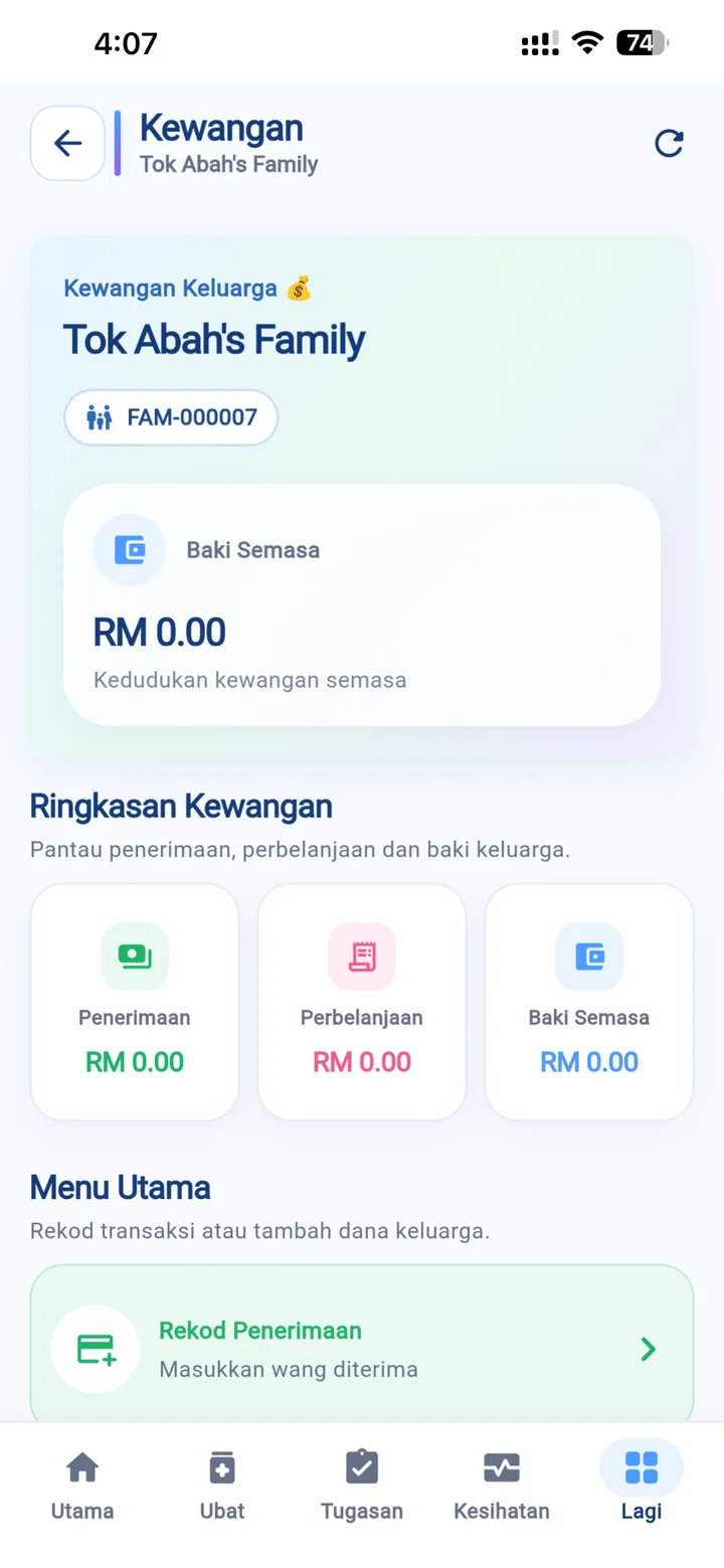 Paparan Kewangan Keluarga ePrihatin